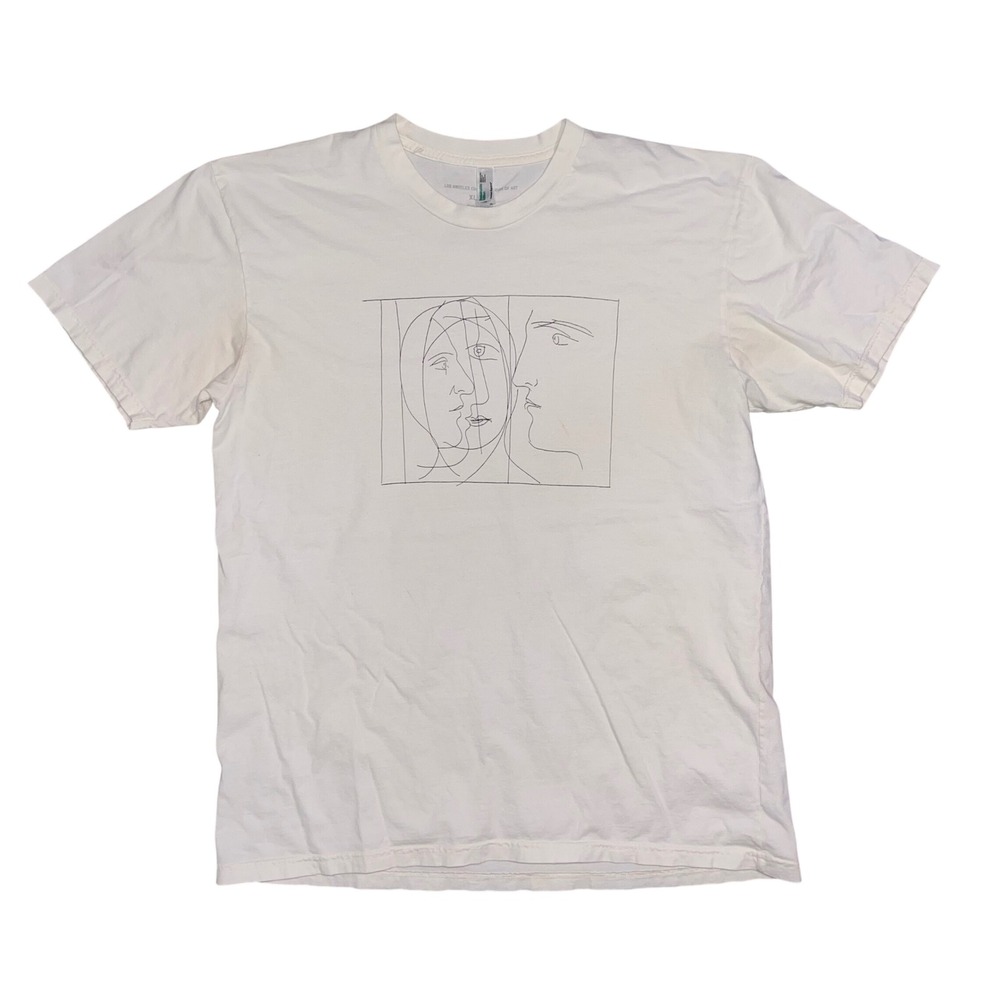 LACMA Pablo Picasso Heads 1931 Art T-Shirt Mens XL American Apparel Cream